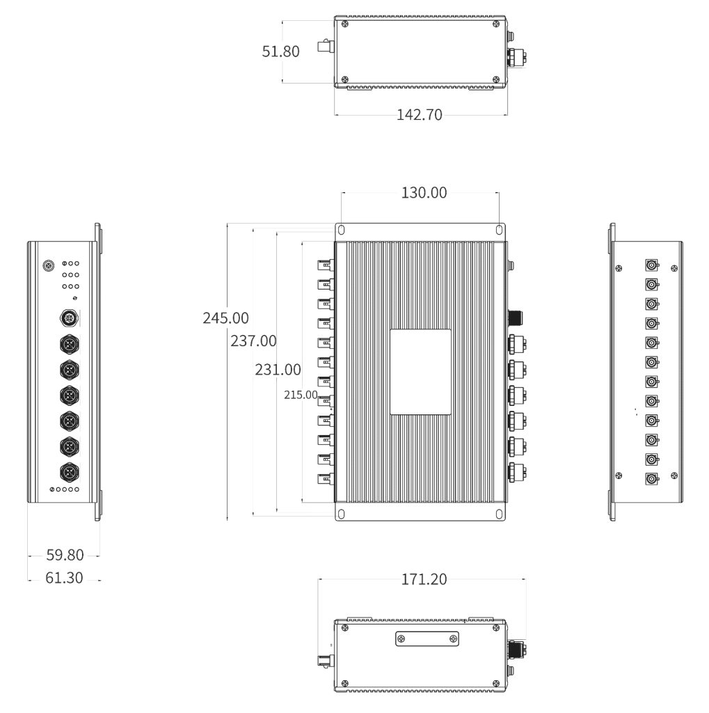  Vehicle Gateway Product Dimensions